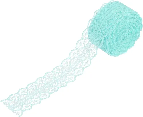 Miniatura 12 de MECCANIXITY 1.2 Inch Wide 15 Yard Lace Ribbon Floral Pattern Beige Lace Trim Ribbon for Gift Wrapping Bouquets, Wedding Decor Sewing Making, and DIY