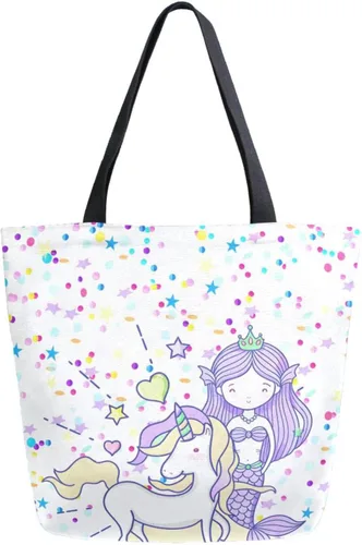 Miniatura 31 de SUABO Bolsa de asas de cocina reutilizable para comestibles, bolsa de compras de lona para exteriores Cactus