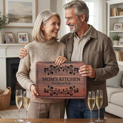 Miniatura 7 de Tabla de cortar personalizada como regalo para el día de la madre, mamá, abuela, esposa, decoración de cocina de madera grabada, regalo