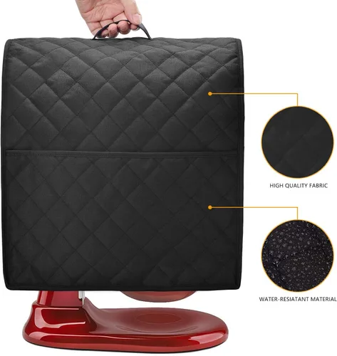 Miniatura 2 de Funda para batidora de pie compatible con batidora, se adapta a todos los modelos de cabezal inclinable y elevador de tazón, impermeable, fácil Negro