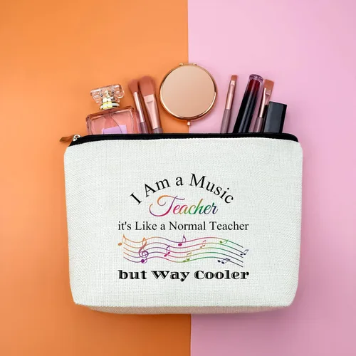 Miniatura 4 de Regalo para profesores de música para amantes de la música, bolsa de maquillaje, guitarra, regalos para profesores, regalos de San Valentín