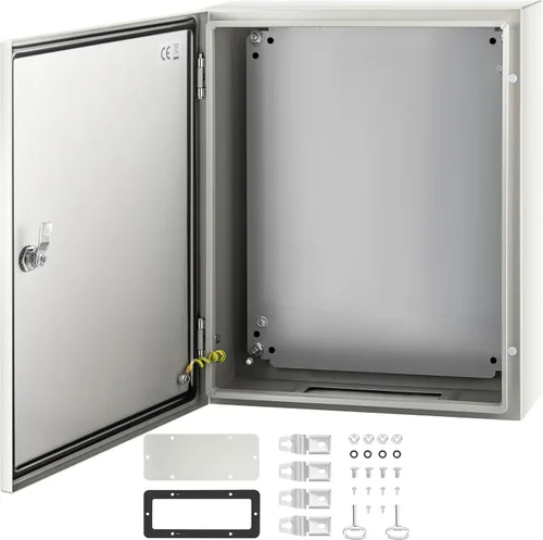 Miniatura 17 de VEVOR NEMA - Caja de acero de 16 x 16 x 6'', caja eléctrica de acero NEMA 4X, IP66 impermeable y a prueba de polvo, caja de conexiones eléctricas