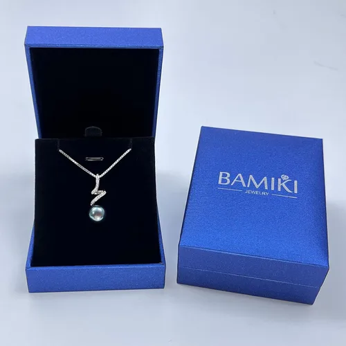 Miniatura 38 de Collar de perlas negras, blancas, doradas, grises para mujer, collar con colgante de plata esterlina, perlas cultivadas en agua salada auténticas
