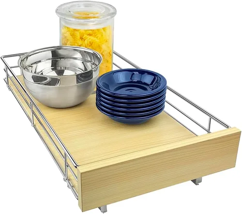 Miniatura 10 de LYNK PROFESSIONAL® SELECT™ Organizador de gabinete extraíble - 14" x 21" - Cajón deslizante para gabinetes de cocina - Estantes deslizantes