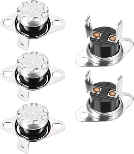 Miniatura 45 de uxcell KSD301 Termostato 104.0 °F/104°F 10A N.C Ajustar interruptor de temperatura de disco rápido para microondas, horno, cafetera 2 piezas