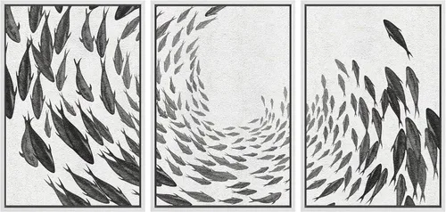Miniatura 80 de SIGNWIN Lienzo enmarcado para pared, juego de arte tranquilo con reflejo de lago, acuarela, montaña y agua, ilustraciones modernas, arte abstracto