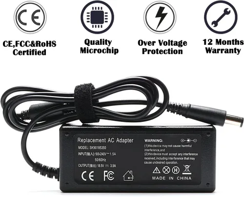 Miniatura 7 de Adaptador de CA de 65 W, cargador para portátil compatible con HP ProBook 4540s 4440s 4530s 4430s 4520s 6570b 6560b 6470b 6550b EliteBook 8460p