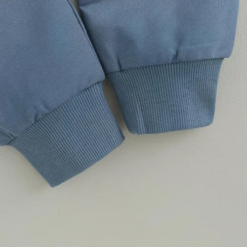 Miniatura 28 de Conjunto de ropa de otoño e invierno para bebé niño pequeño, sudadera de manga larga con colores contrastantes, pantalones elásticos para recién
