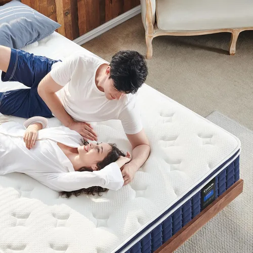 Miniatura 9 de Colchón individual de 12 pulgadas, espuma cómoda de múltiples capas y bobina para soporte de espalda Medium Firm Hotel Collection Hybrid Sleep