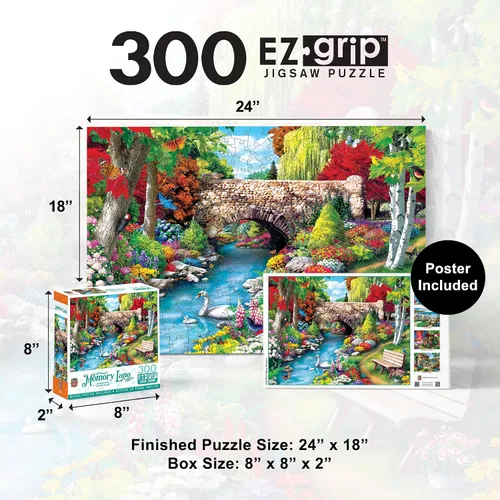 Miniatura 2 de Masterpieces Rompecabezas EZ Grip de 300 piezas, Willow Whispers, 18 x 24 pulgadas