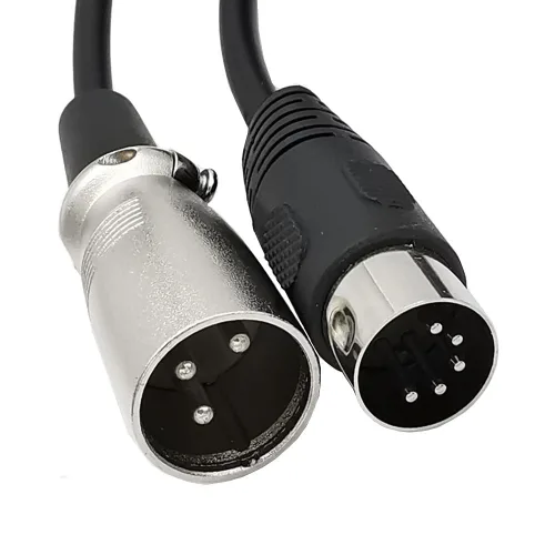 MIDI 5 pines DIN macho a XLR 3 pines macho cable para instrumentos de música de partido (5 pies)