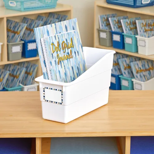 Miniatura 9 de Really Good Stuff Soporte duradero para libros y carpetas, paquete de 4, colección Cool & Calm Color, 5.5 x 12.5 x 7.5 pulgadas, organización