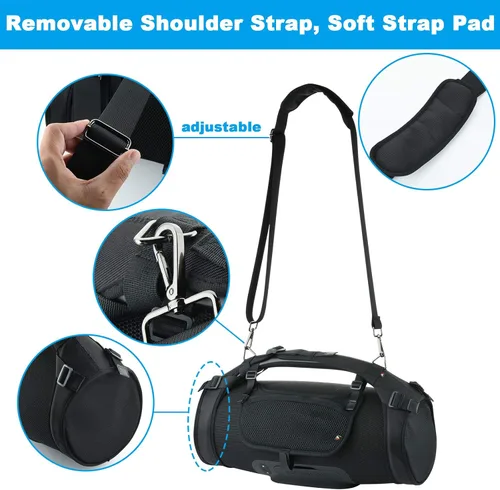 Miniatura 5 de Correa de transporte de viaje para JBL Boombox/Boombox 2 - Altavoz portátil impermeable, correa para el hombro con dos cubiertas laterales, bolsa