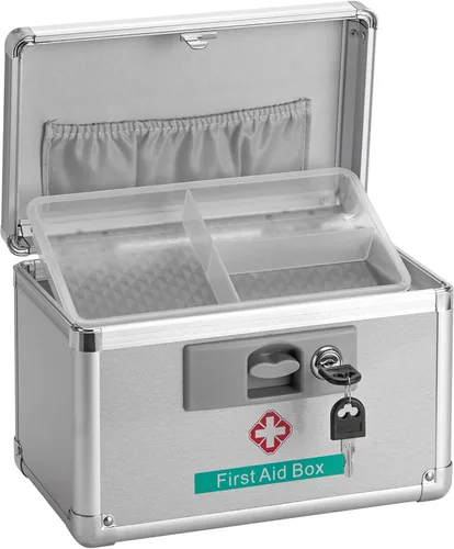 Miniatura 9 de Caja con cerradura para medicamentos para medicación segura – 11.2 x 7.6 x 7.6 pulgadas – Caja de almacenamiento con cerradura para medicamentos