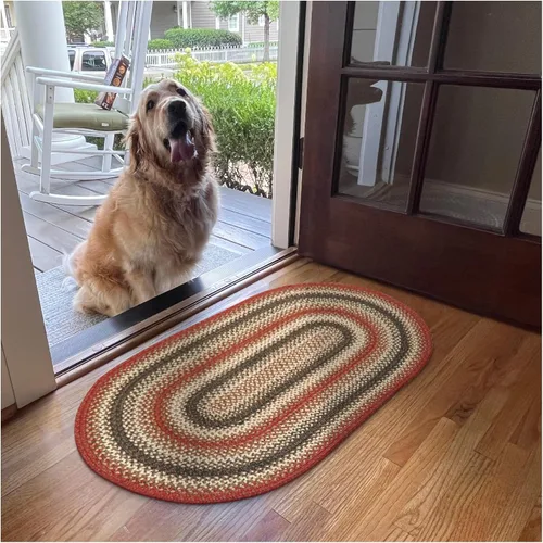 Miniatura 79 de Homespice Alfombras de Área Ovaladas Trenzadas de Yute Denim Azul de 8x10 pies para Sala de Estar, Dormitorio y Comedor. Apto para Mascotas. Estilos