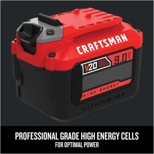 Miniatura 5 de Bateria de iones de litio CRAFTSMAN V20 para herramientas eléctricas, 9 Ah, indicador de carga LED (CMCB209)