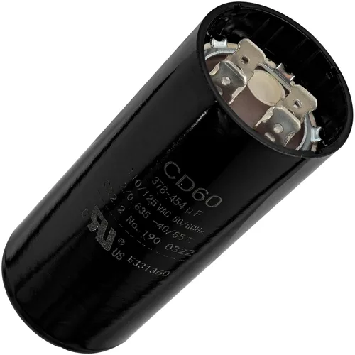 Miniatura 32 de 108-130 uf 108/130 MFD 110-125 VCA Voltios CD60 Condensador de arranque de motor redondo 50/60 Hz AC Eléctrico - Compatible con condensadores