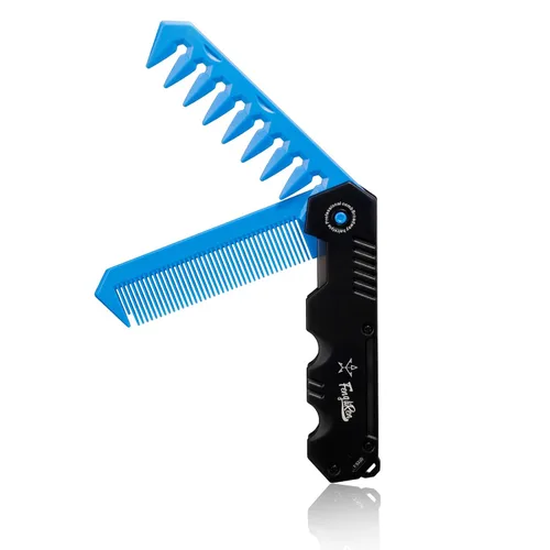 Miniatura 7 de Protable - Peine plegable 2 en 1 para el cabello, peine de dientes anchos, bolsillo disperso para peinar cabello lacio, cabello rizado, barba