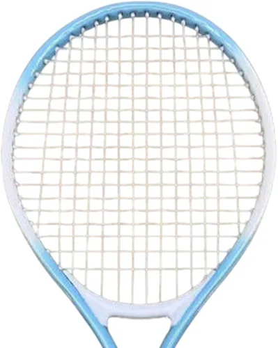 Miniatura 2 de predolo Raqueta de tenis con agarre cómodo y cuerdas de nailon para práctica de playa, azul y blanco