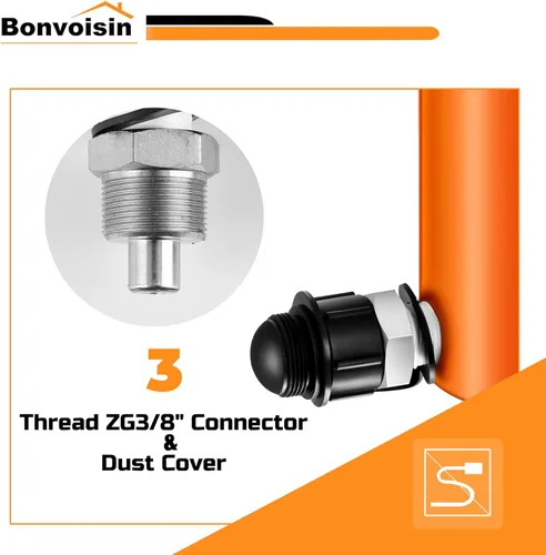 Miniatura 5 de Bonvoisin 10T cilindro hidráulico Jack Porta Power Ram 4" cilindros de elevación de carrera larga de efecto único para la construcción naval