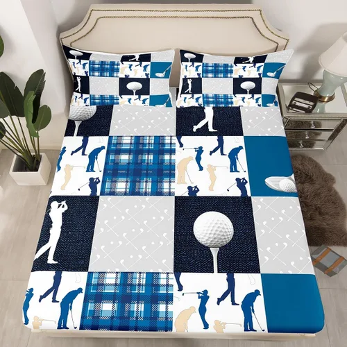 Miniatura 10 de Juego de ropa de cama de silueta de caballo vaquero, tamaño individual, sábana bajera ajustable de microfibra suave de microfibra suave con diseño