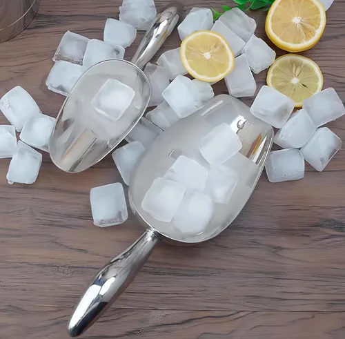 Miniatura 2 de Cuchara de hielo para congelador, cuchara de hielo de acero inoxidable, pala para máquina de hielo, café, granos, alimentos, dulces, harina