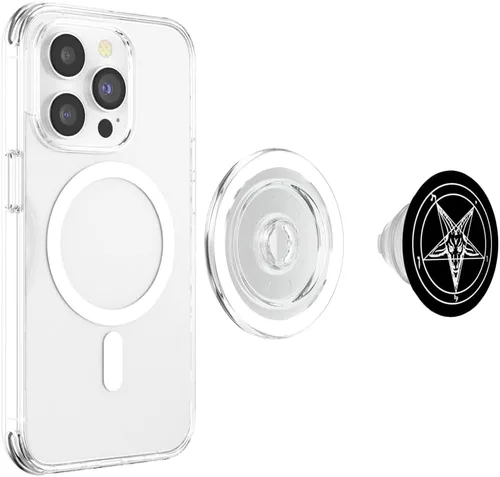 Miniatura 3 de Pentagram Satanic Black Star Motive with Baphomet Goat Head - PopSockets Grip and Stand for Phones and Tablets