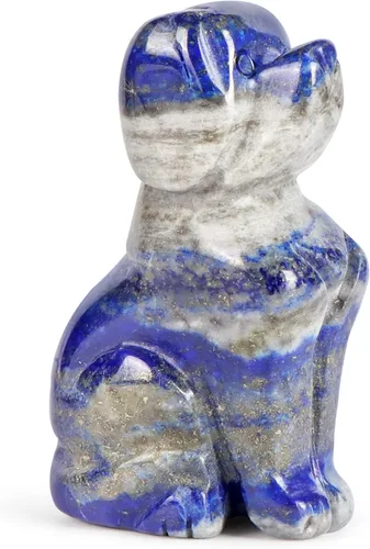 Miniatura 8 de Artistone Estatua de animales de cristal de amatista de 2 pulgadas con piedras preciosas talladas para cachorro, escultura artesanal para decoración