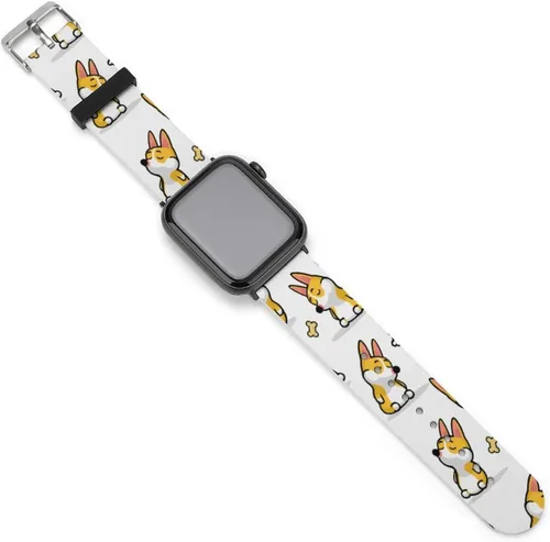 Miniatura 13 de Correa de reloj de silicona suave compatible con Apple Watch para hombres/unisex/jóvenes compatible con Iwatch Series 5/4/3/2/1, Happy Camper