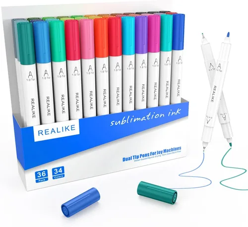 Miniatura 7 de REALIKE Bolígrafos de doble punta compatibles con Cricut Joy/Xtra Accessories Tools Marcadores de doble punta, juego de 36 bolígrafos surtidos de 36