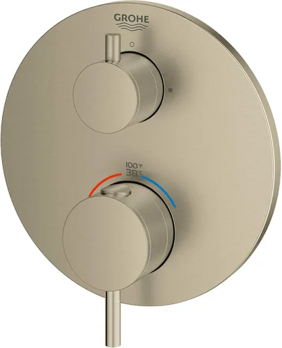 Miniatura 2 de GROHE 24151EN3 Atrio - Moldura termostática de doble función con 2 manijas, níquel cepillado InfinityFinish