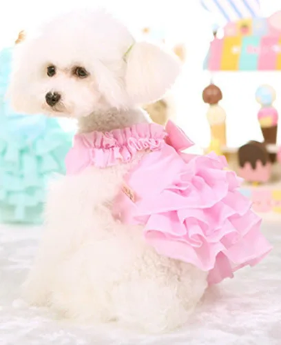 Miniatura 4 de Moda Vestido de Princesa de Chifón para Perro Dulce Cachorro para Perro EXTRAL Pequeño y Perro Pequeño Rosa M