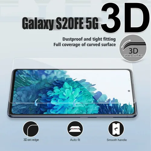 Miniatura 3 de Protector de pantalla de vidrio templado transparente para Galaxy S20 FE HD + protectores de lente de cámara, [2+2 unidades] [vidrio 3D]