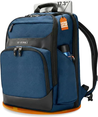 Miniatura 9 de EVERKI Onyx Mochila para portátil de negocios – Bolso de cuero balístico y nylon duradero, diseño apto para viajes, espacio dedicado para portátiles