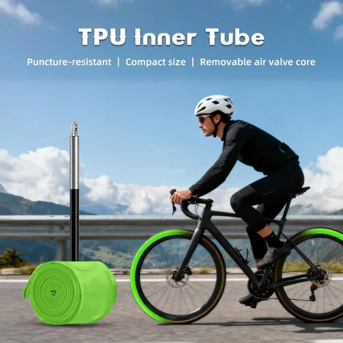 Miniatura 2 de 1/4-Pack CYCLAMI TPU Inner Tubes 700 x 18-32c 700c Inner Tubes Ultralight 30g Bike Tube with 45mm/65mm/85mm Presta Valve for Road Bike Tubes(Include