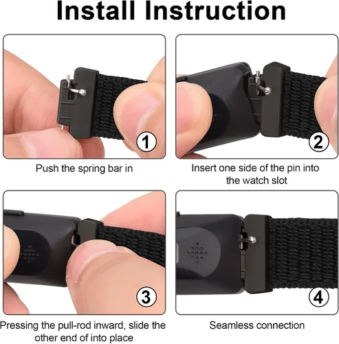 Miniatura 3 de Correas de nailon Ace 3 compatibles con Fitbit Ace 3 correas para niños y niñas, suave, agradable al tacto, transpirable, 3 bandas para reloj