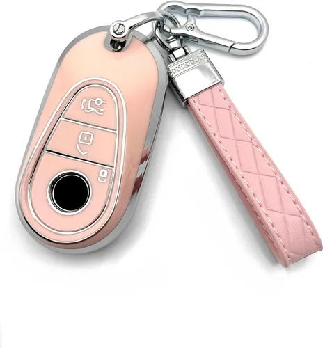 Miniatura 38 de Adecuado para llaves Mercedes Benz. Funda de llave de TPU suave avanzada es compatible con CLS CLK AMG CLK GLC GLE GLS ML SL SLK A C E R S G Llave