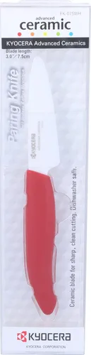 Miniatura 4 de Kyocera Advanced Series, cuchillo de pelar de cerámica, hoja blanca de 3 pulgadas, Amarillo
