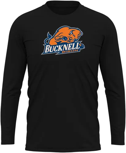 Miniatura 79 de Camisa deportiva de manga larga oficial de la NCAA Collegiate para hombre, colección negra con logotipo primario