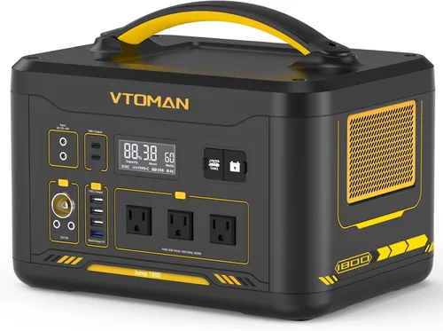 Miniatura 10 de VTOMAN Generador solar de 3096Wh con panel solar de 200 W y batería adicional, batería LiFePO4 de 1800 W (pico de 3600 W) estación de energía