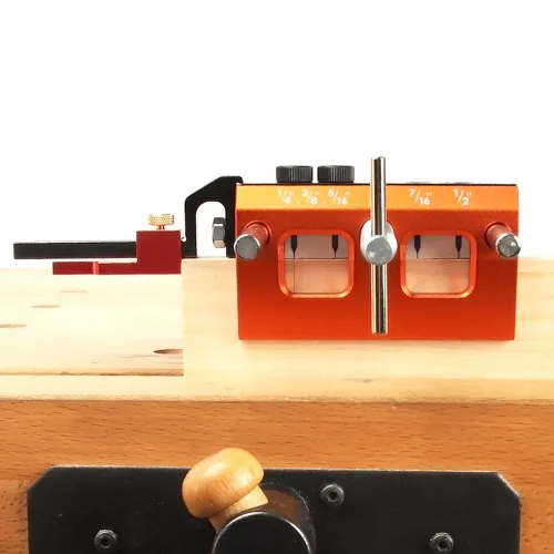 O'SKOOL Juego de bujes de guía de perforación de clavija autocentrante, juego de bujes de 6 pulgadas de madera de gran capacidad, perforador,