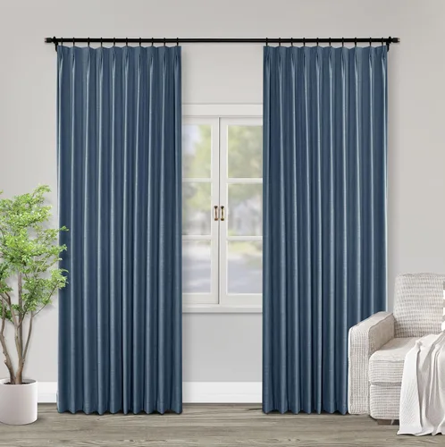 Miniatura 2 de Macochico Cortinas plisadas opacas para dormitorio, aislamiento térmico, cortinas de bloqueo de luz, paneles de cortina de ventana para sala