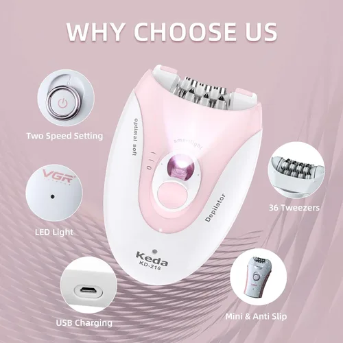 Miniatura 3 de Depiladoras para la cara de las mujeres con 2 velocidades Glabrouse Skin Depilator Face Trimmer Device Pluxy Hair Removal para depiladora facial