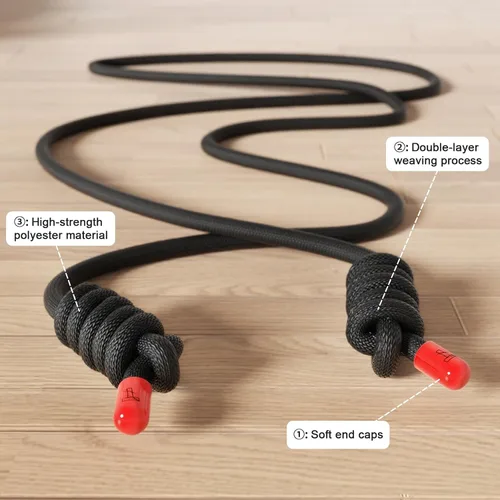 Miniatura 2 de Flow Rope Exercise Jump Rope For Fitness, Working Out, Flow with 9 Ft Adjustable Double Woven Workout Rope For Men, Women, Beginners' Training