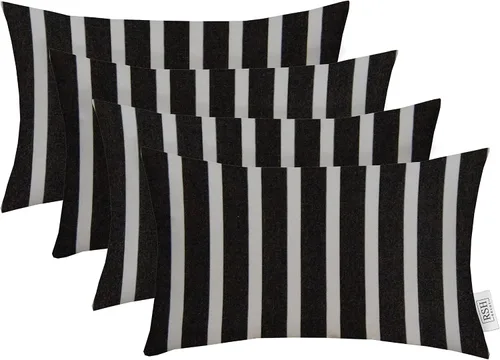 Miniatura 12 de RSH DECOR: Sunbrella - Juego de 4 almohadas lumbares, 20 x 12 pulgadas, tela de rendimiento resistente al agua y a la decoloración, fundas