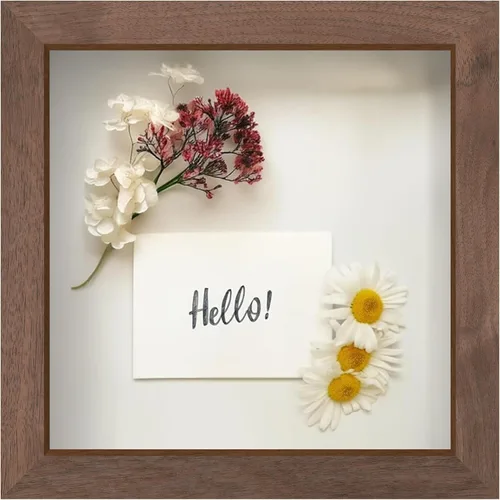 Miniatura 67 de FrameWorks Marco de Caja de Sombra de Madera Negra de 8" x 8" – Vitrina con Parte Trasera de Fieltro Suave, Caja de Memoria con Vidrio Templado