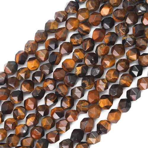 Miniatura 7 de BEADIA Cuentas redondas de facetas de piedra natural de amazonita de 6 mm para hacer joyas, tira de 36 cm