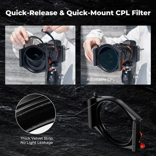 Miniatura 3 de K&F CONCEPT X PRO Kit de sistema de soporte de filtros cuadrados