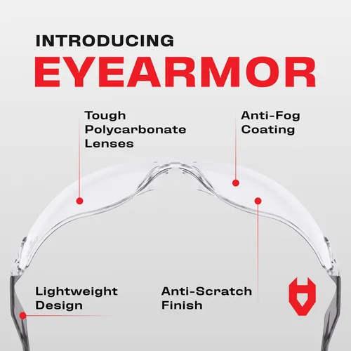 Miniatura 2 de NoCry Anteojos de seguridad ANSI Z87.1 con revestimiento resistente a los arañazos, gafas de seguridad antiniebla, gafas de seguridad transparentes