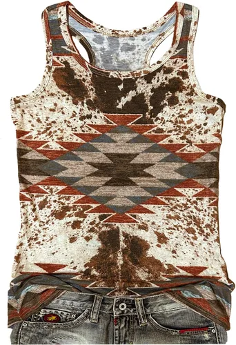 Camisetas gráficas para mujer, camisetas sin mangas de verano, trajes de vacaciones para mujer, camisetas de concierto de campo, camisetas de verano